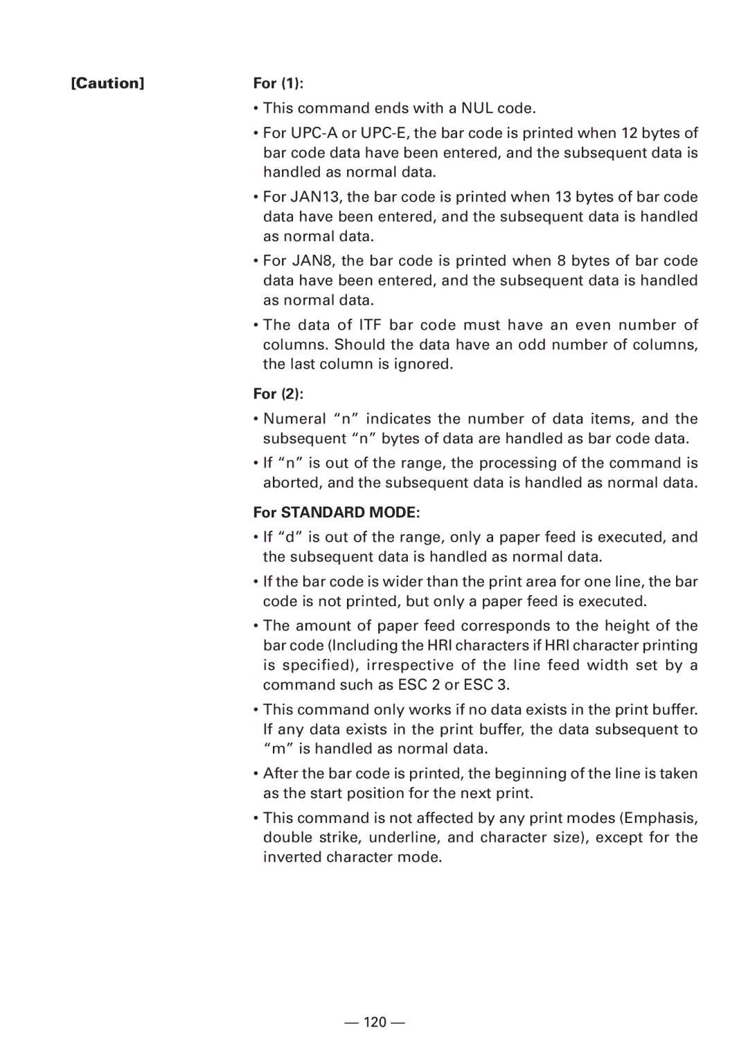 CBM America iDP3240 manual For Standard Mode 