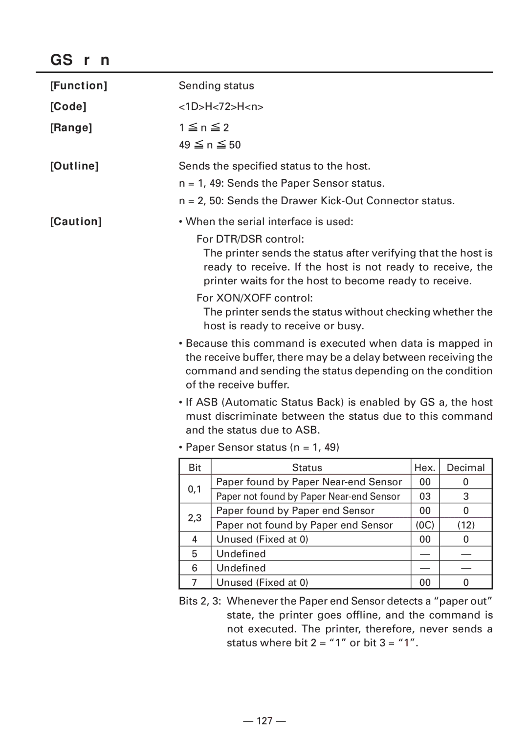 CBM America iDP3240 manual GS r n, When the serial interface is used 