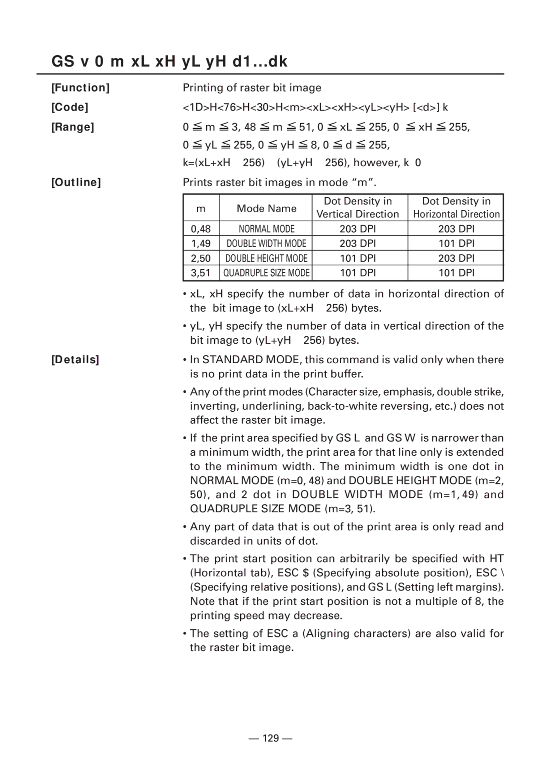 CBM America iDP3240 manual GS v 0 m xL xH yL yH d1...dk, Range 