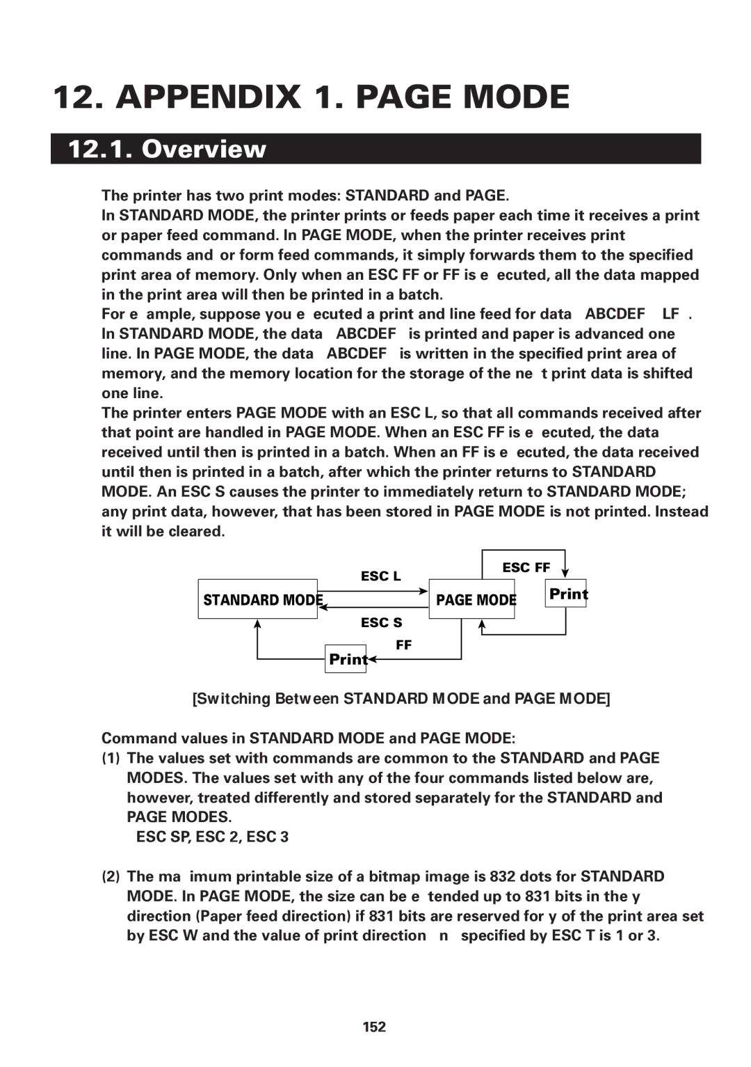 CBM America iDP3240 manual Appendix 1. page Mode, Overview, Switching Between Standard Mode and page Mode 