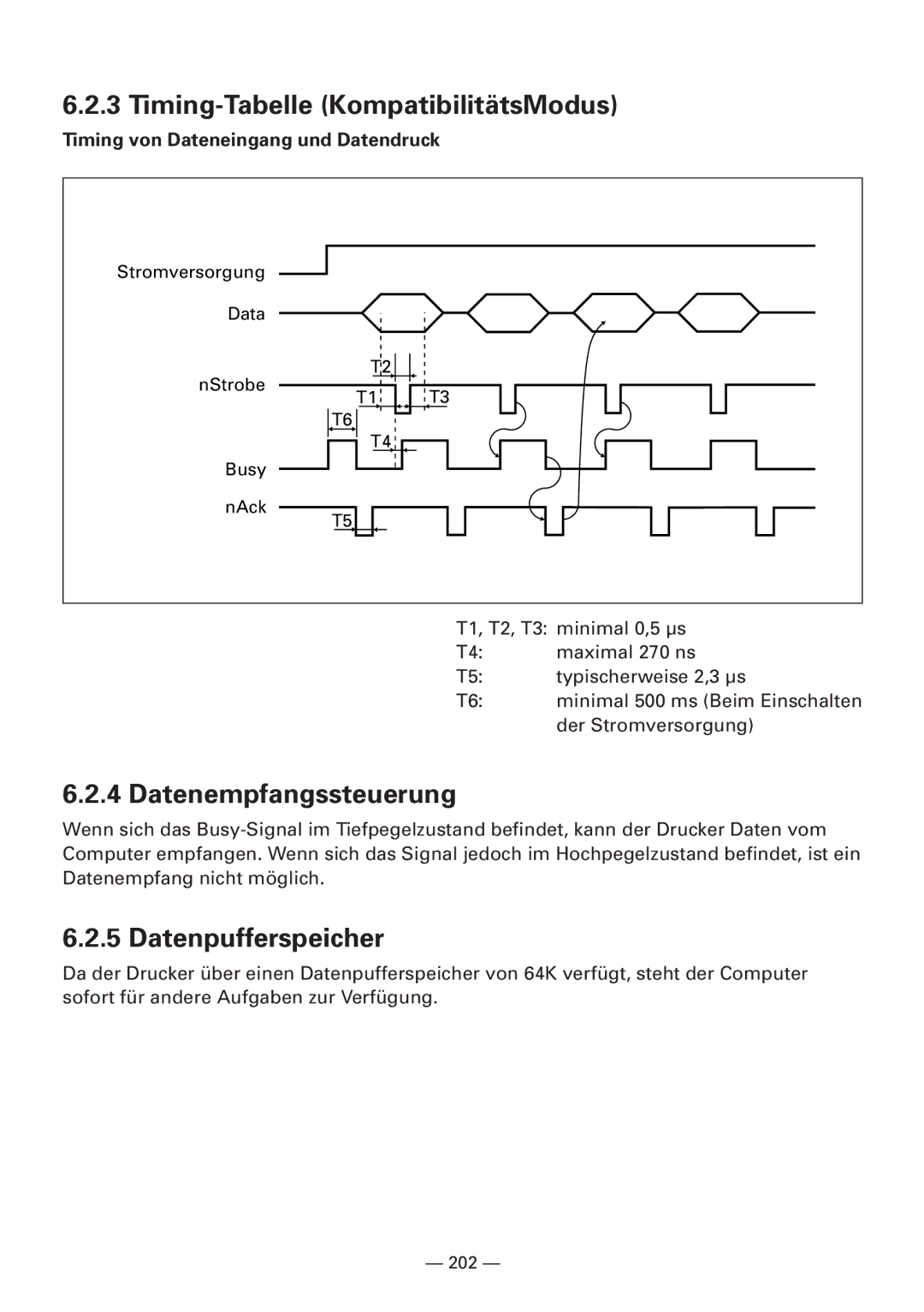 CBM America iDP3240 manual Timing-Tabelle KompatibilitätsModus, Datenempfangssteuerung, Datenpufferspeicher 