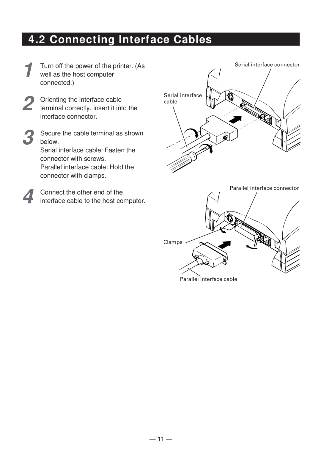 CBM America iDP3240 manual Connecting Interface Cables 