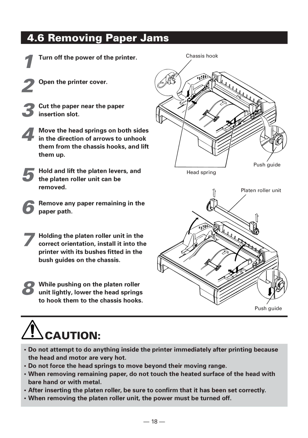 CBM America iDP3240 manual Removing Paper Jams 