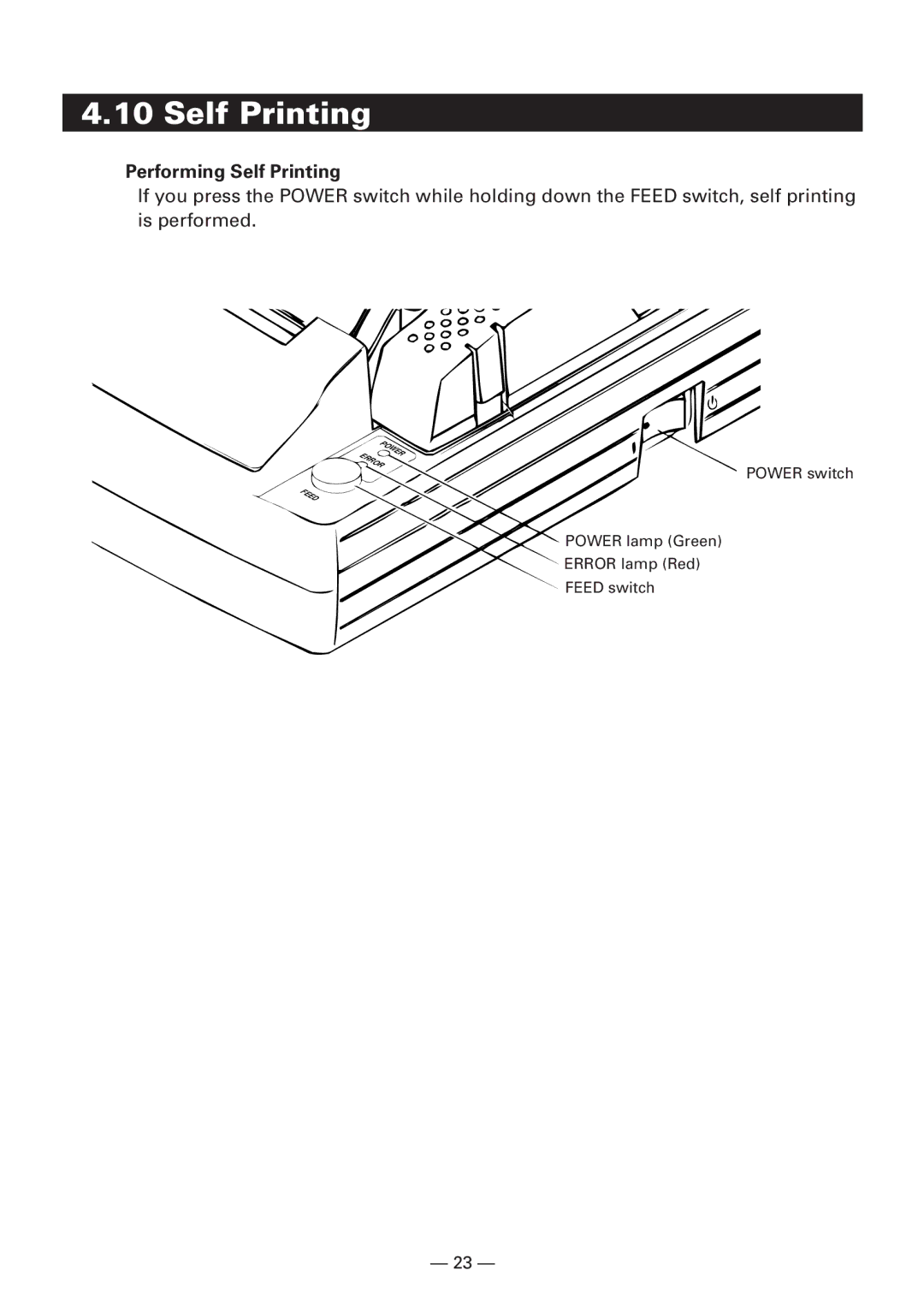 CBM America iDP3240 manual Performing Self Printing 