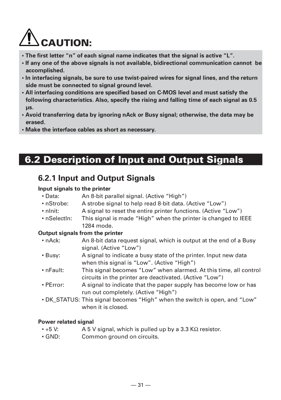 CBM America iDP3240 Description of Input and Output Signals, Input signals to the printer, Output signals from the printer 