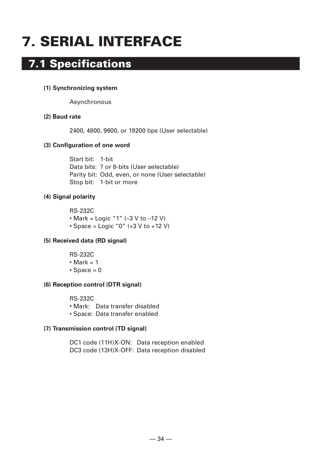 CBM America iDP3240 manual Serial Interface, Specifications 