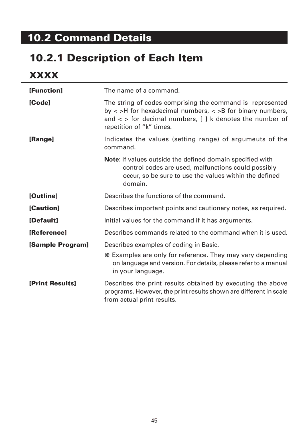 CBM America iDP3240 manual Command Details 