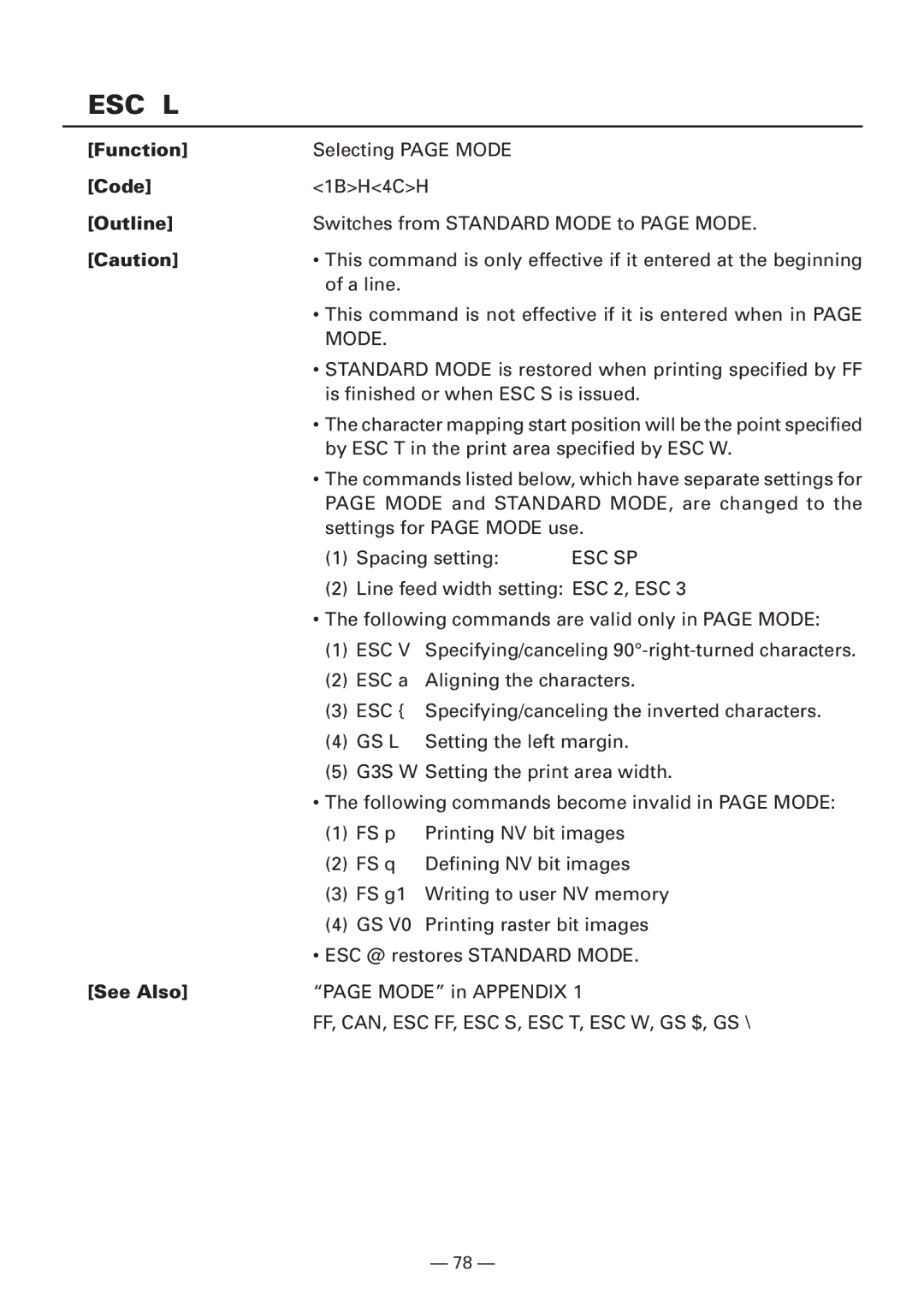 CBM America iDP3240 manual Esc L 