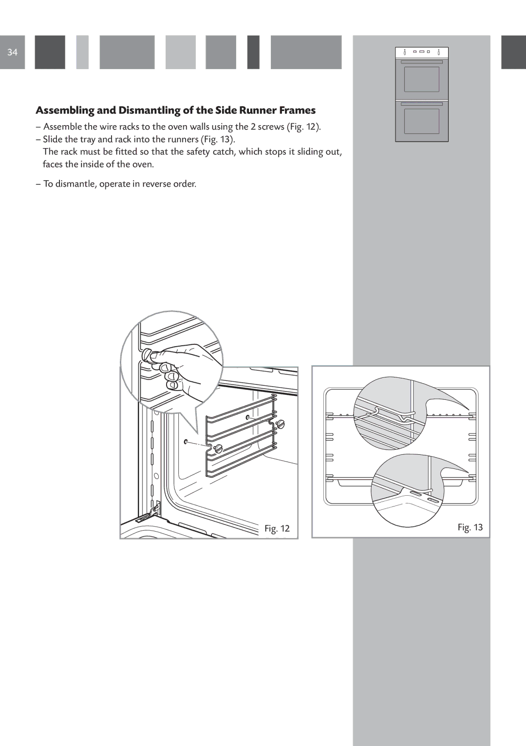 CDA 11Z6 manual Assembling and Dismantling of the Side Runner Frames 