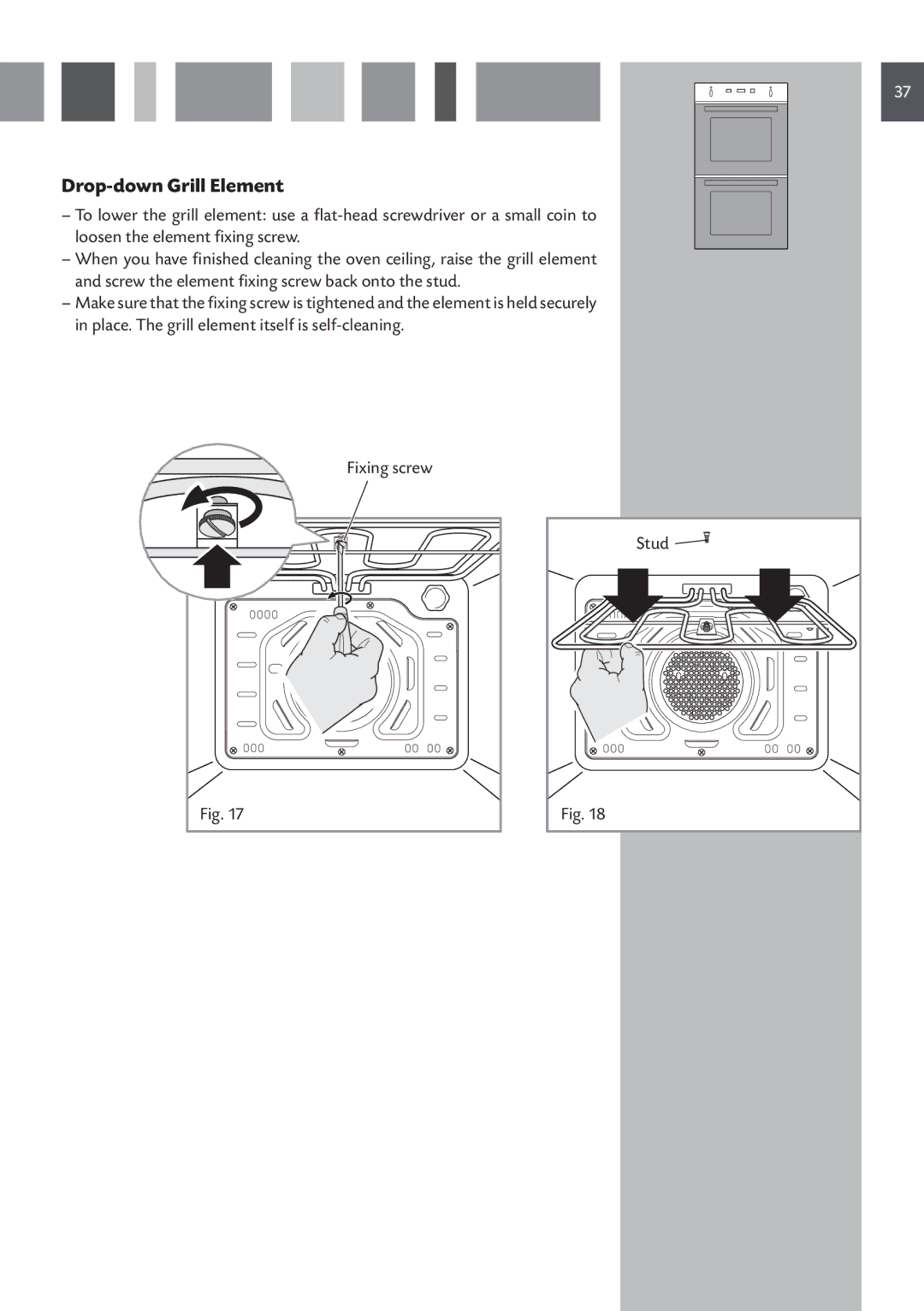 CDA 11Z6 manual Drop-down Grill Element 