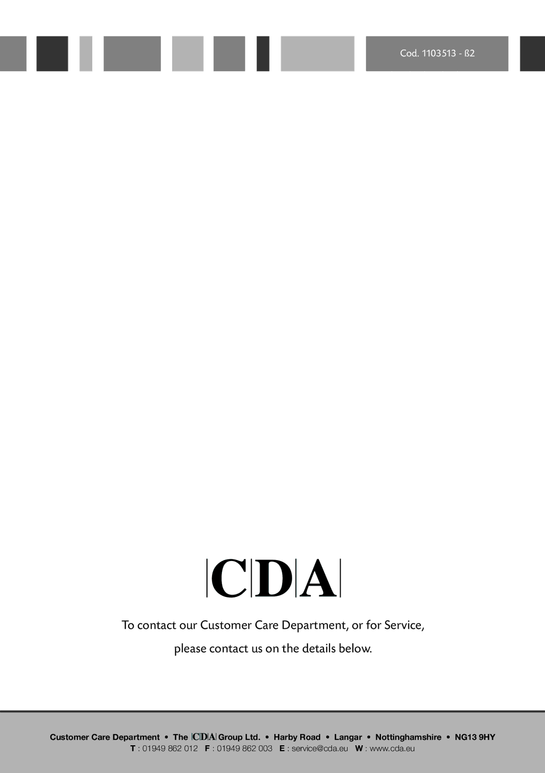 CDA 11Z6 manual Cod ß2 