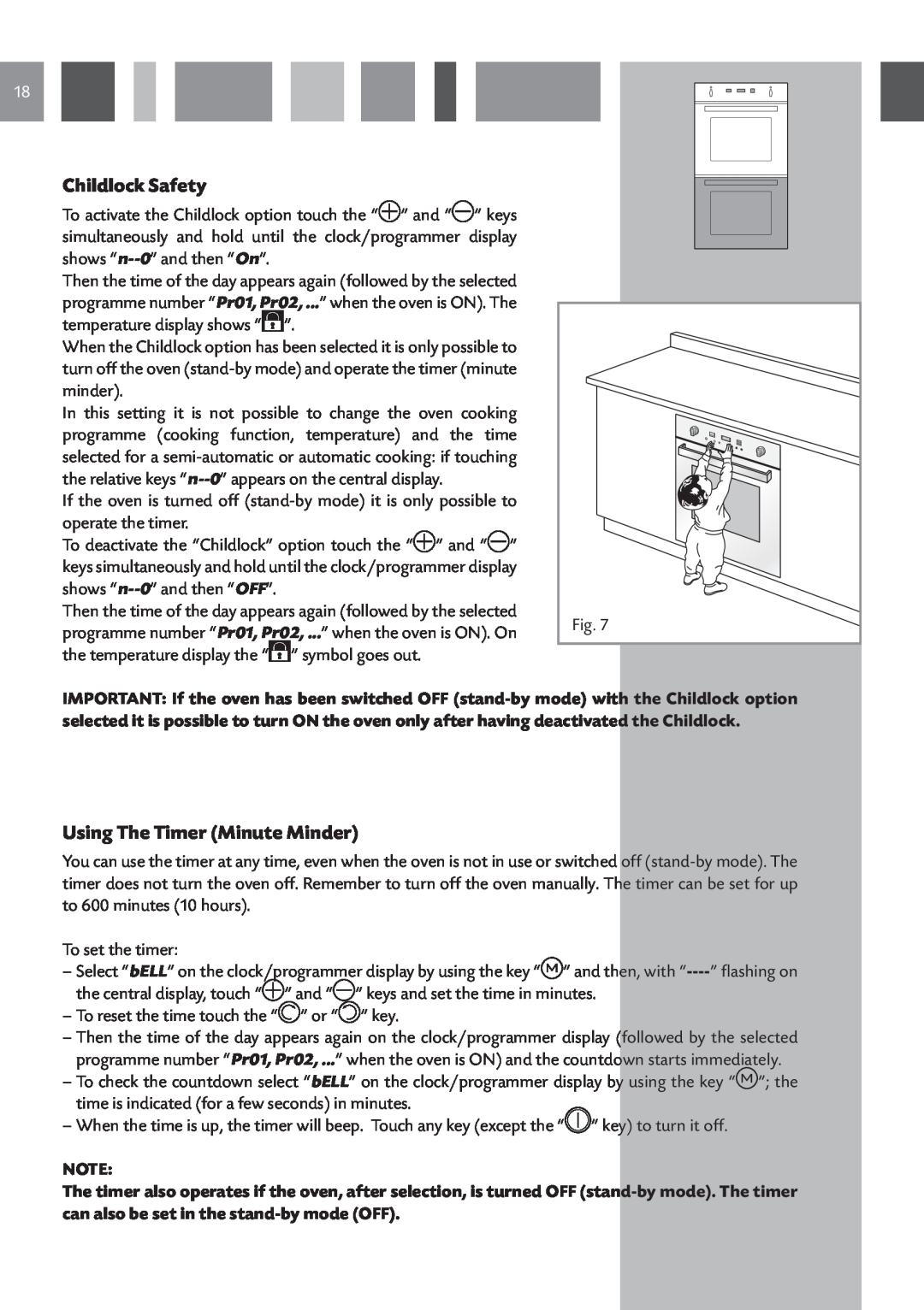 CDA 11Z6 manual Childlock Safety, Using The Timer Minute Minder 