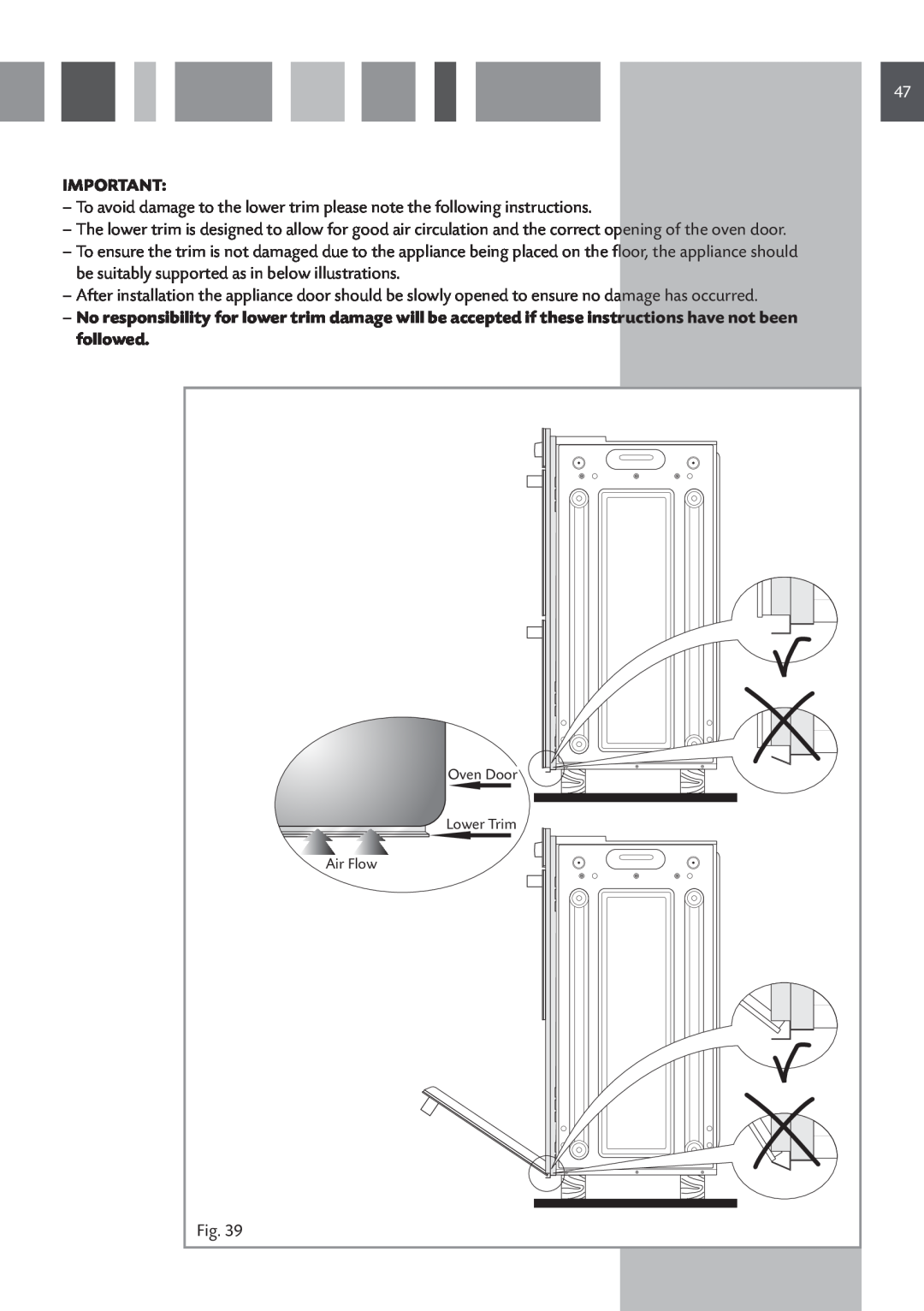 CDA 11Z6 manual Air Flow, Oven Door, Lower Trim 