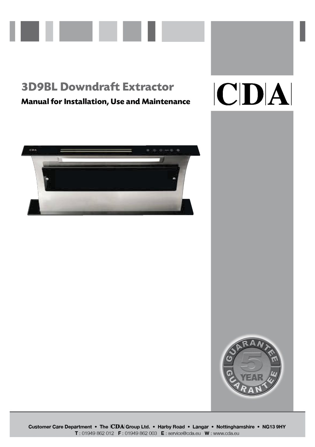 CDA 3D9BL manual 