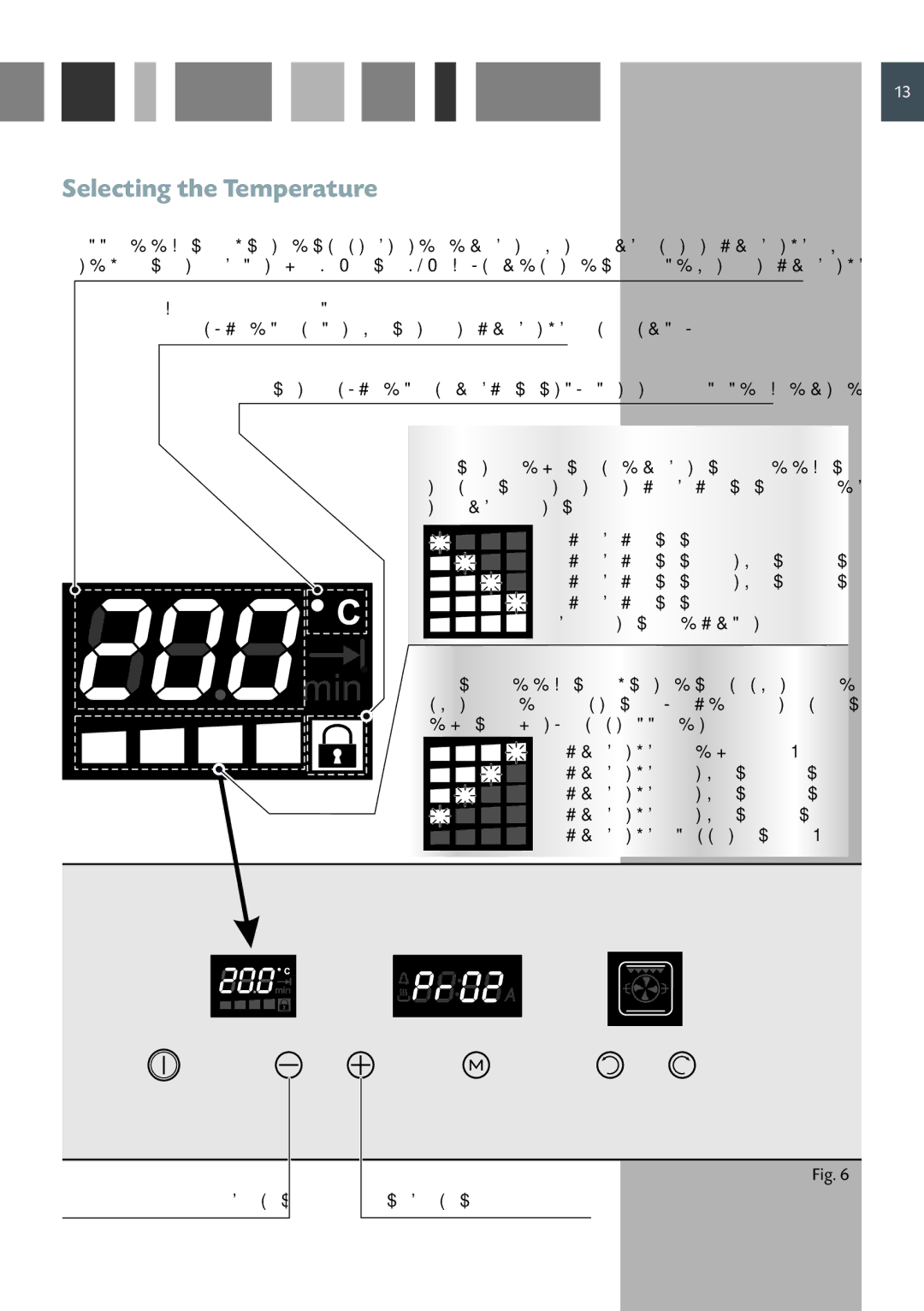 CDA 6V6, 6Z6, 6Q6 manual Selecting the Temperature 