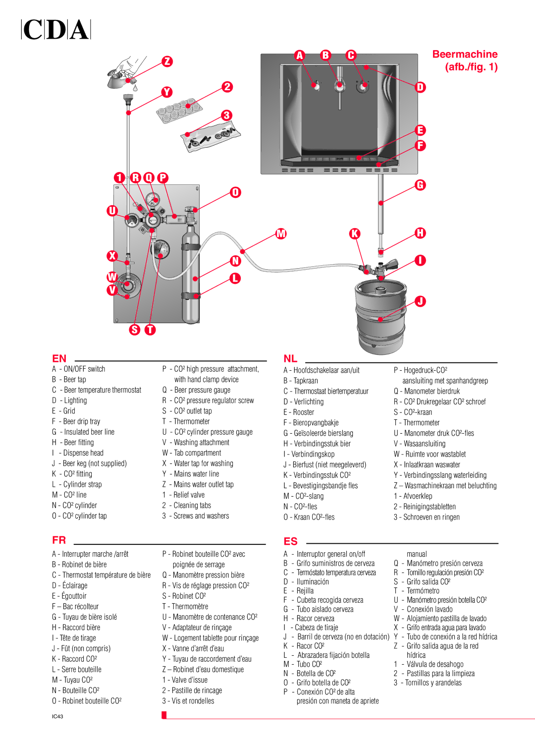 CDA BVB4 manual Beermachine afb./ﬁg 