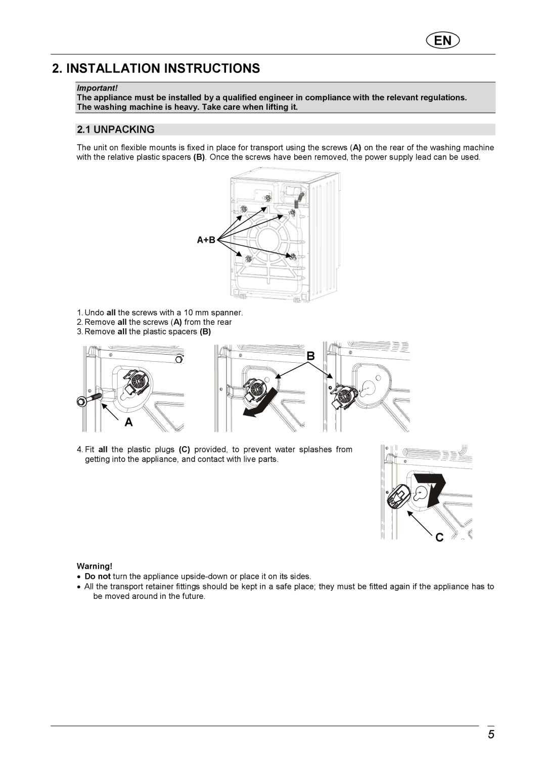 CDA C1370 manual Installation Instructions, Unpacking 