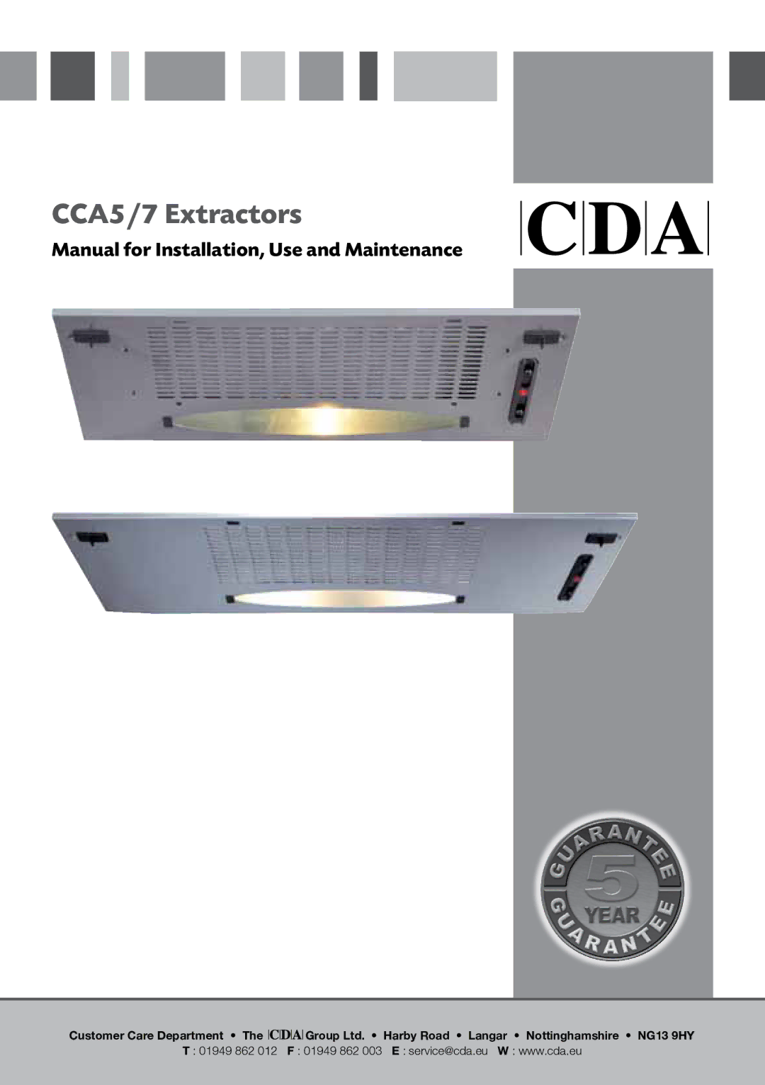 CDA manual CCA5/7 Extractors 