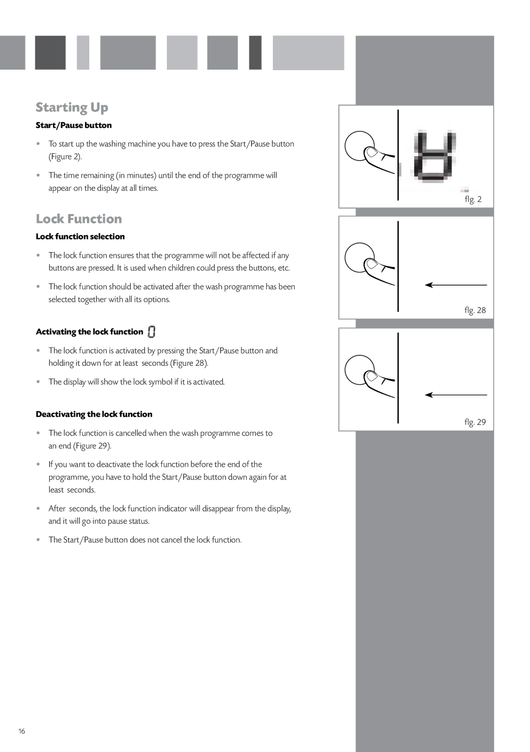 CDA CI240 manual Starting Up, Lock Function 