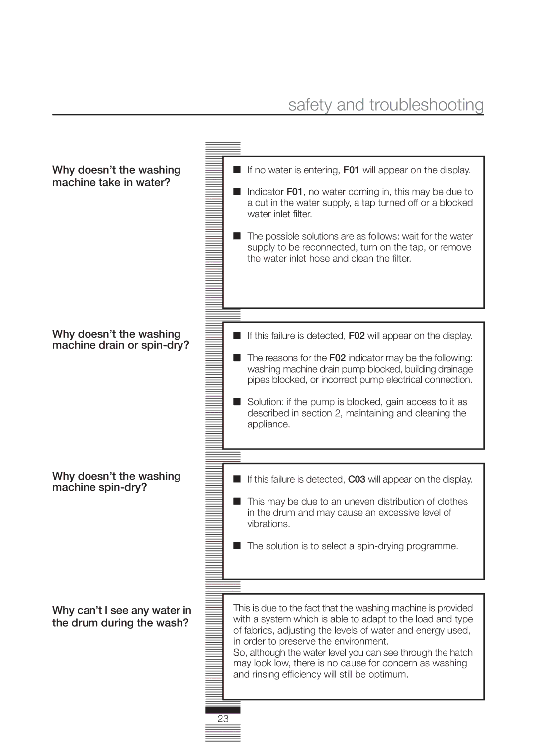 CDA CI930, CI330, CI830, CI230 manual Safety and troubleshooting 