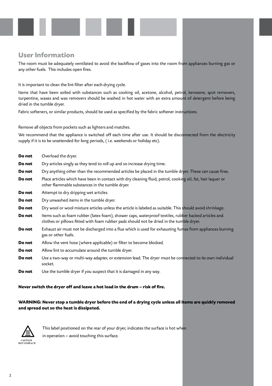 CDA CI521 manual User Information 