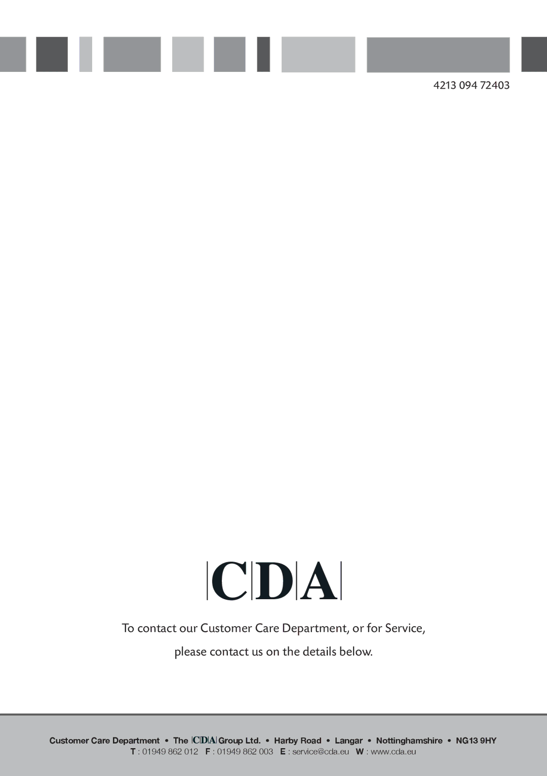 CDA CI920 manual 4213 094 