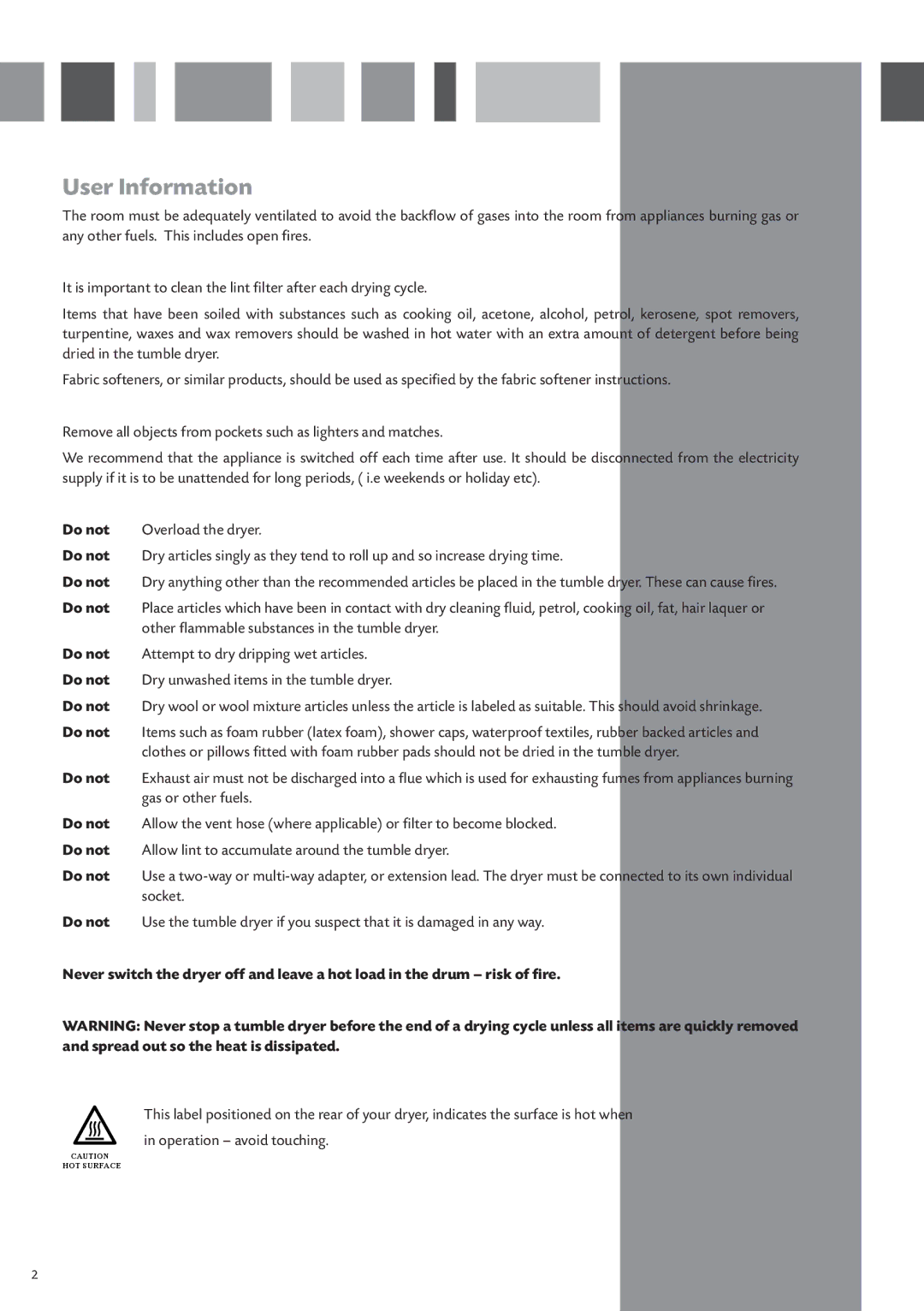 CDA CI920 manual User Information 