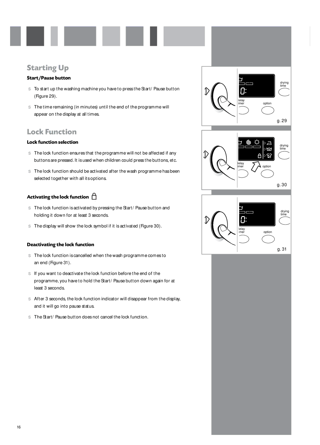 CDA CI931 manual Starting Up, Lock Function 