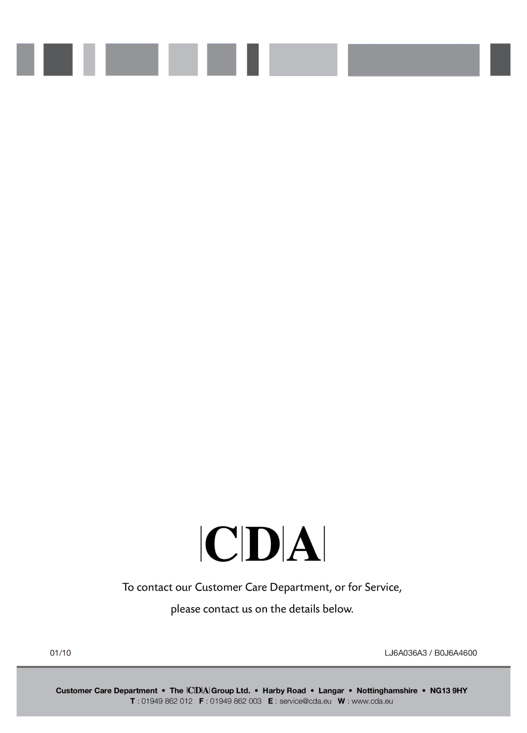 CDA CI931 manual 01/10 LJ6A036A3 / B0J6A4600 