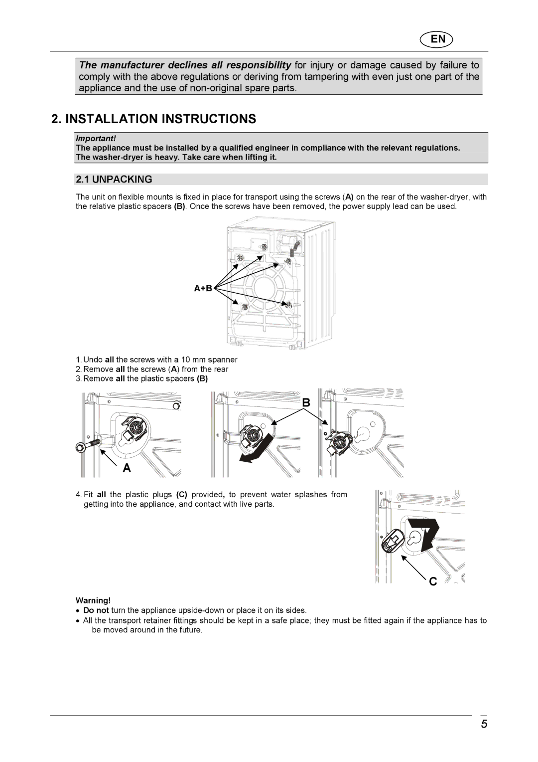 CDA CI970 manual Installation Instructions, Unpacking 