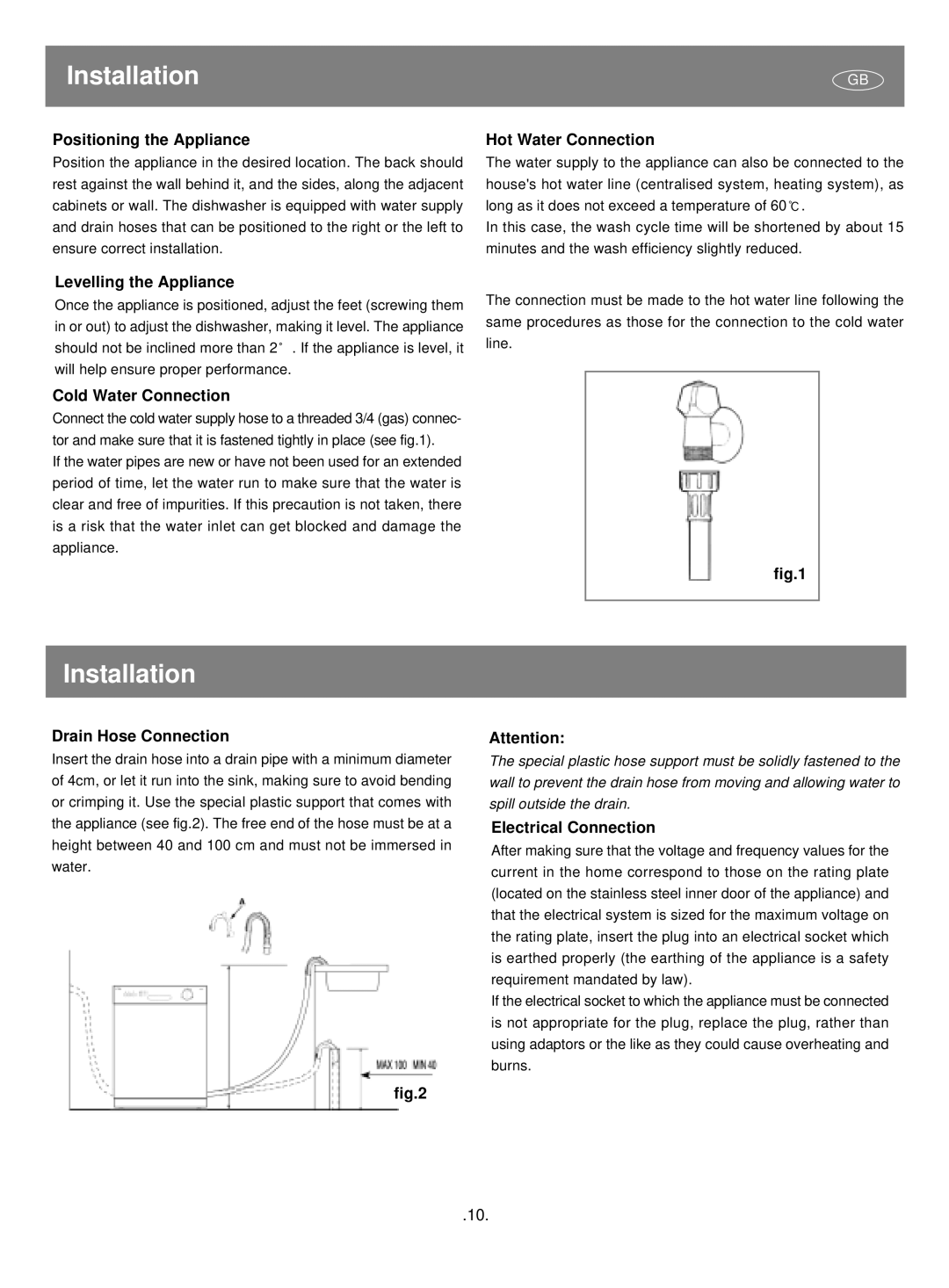 CDA CW493 BL/WH/SS manual Installation 