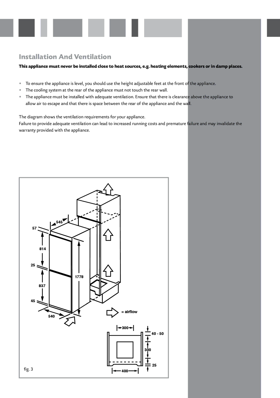 CDA CW897 manual Installation And Ventilation 