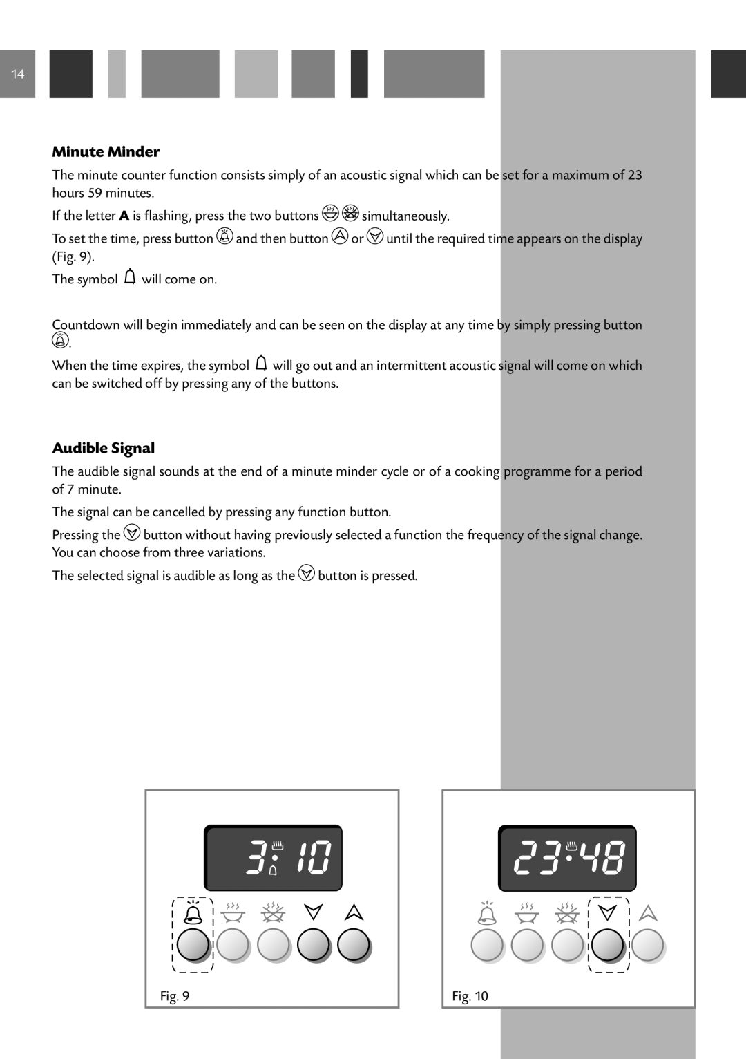 CDA DC730 manual Minute Minder, Audible Signal 