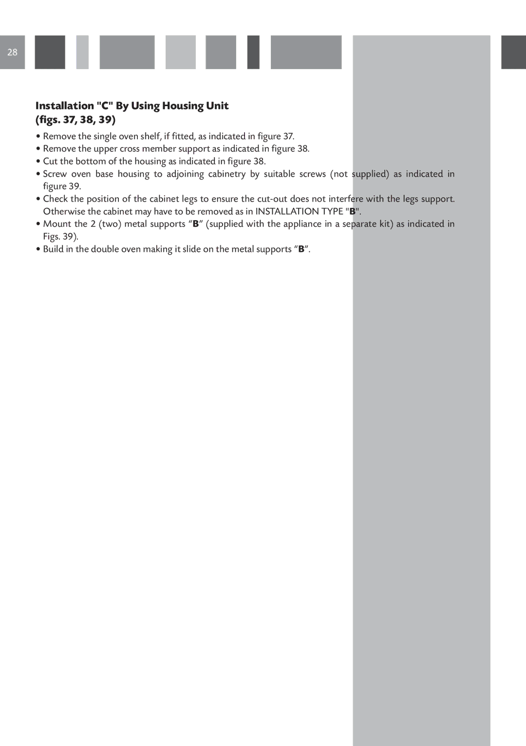 CDA DC730 manual Installation C By Using Housing Unit figs , 38 