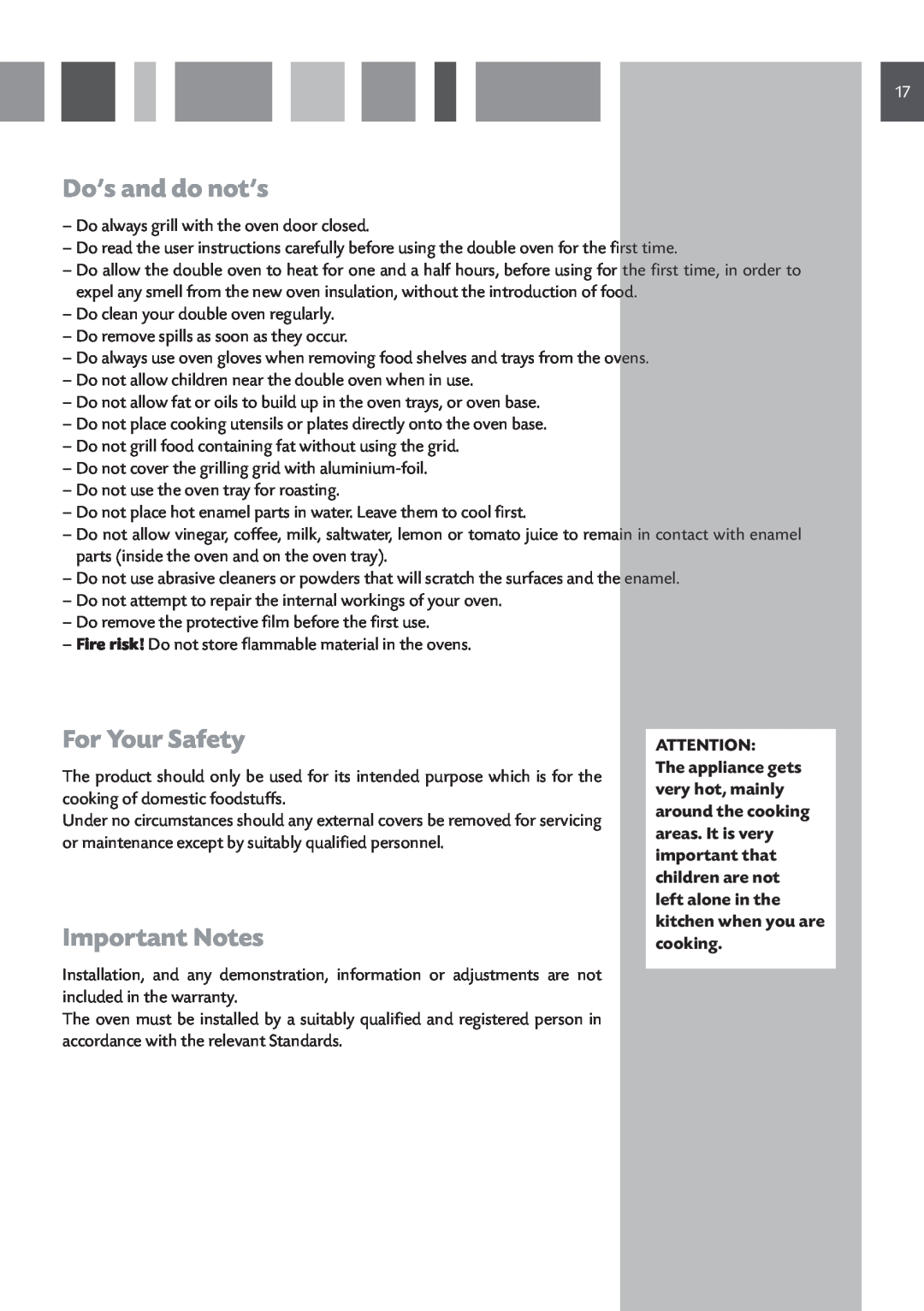 CDA DC730 manual Do’s and do not’s, For Your Safety, Important Notes 