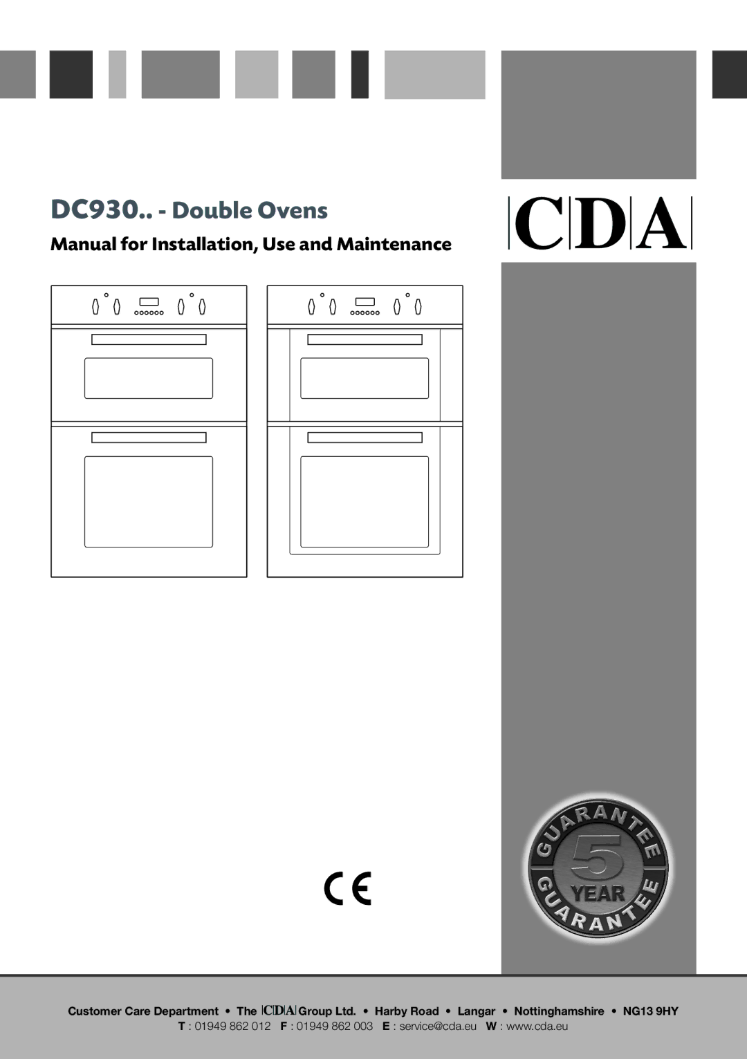 CDA manual DC930.. Double Ovens 