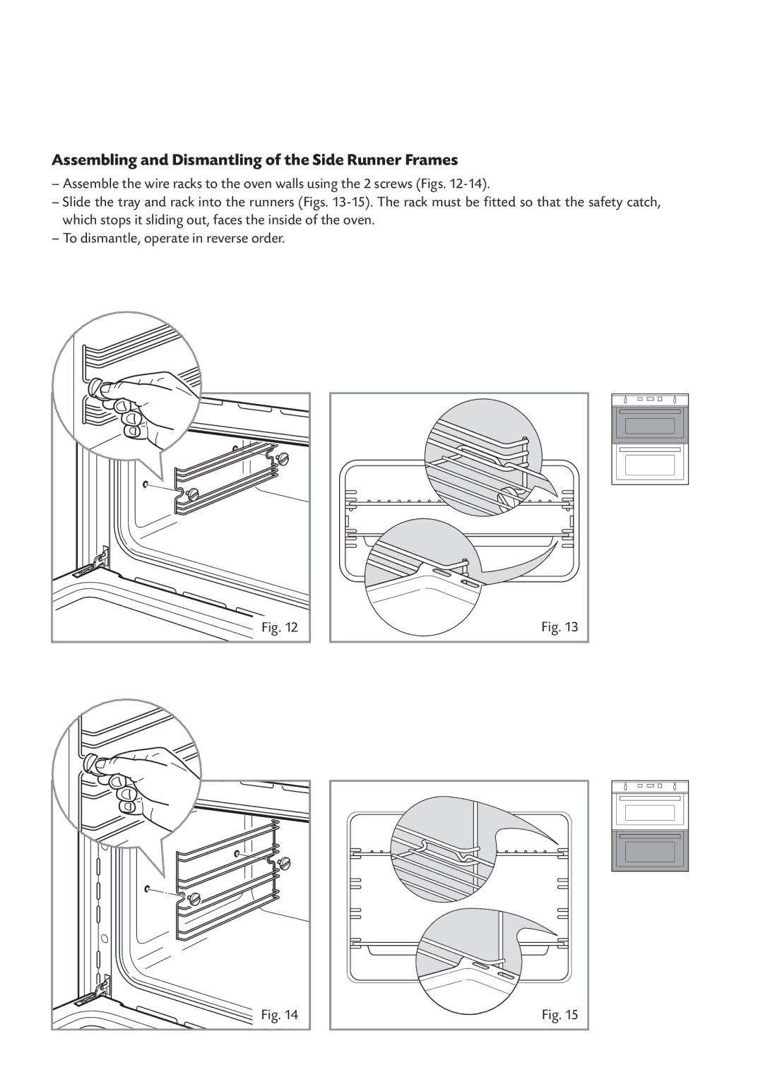 CDA DV 770 manual Assembling and Dismantling of the Side Runner Frames 