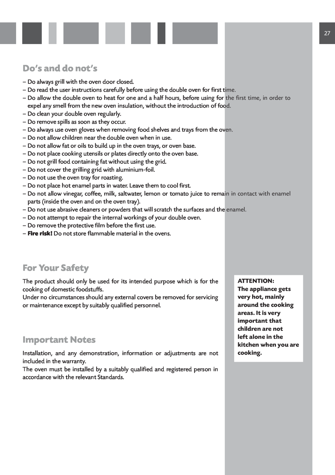 CDA DV 770 manual Do’s and do not’s, For Your Safety, Important Notes 