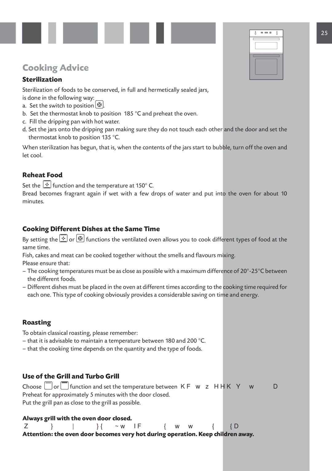 CDA 9Q6, DV 990, 9Z6 manual Cooking Advice 