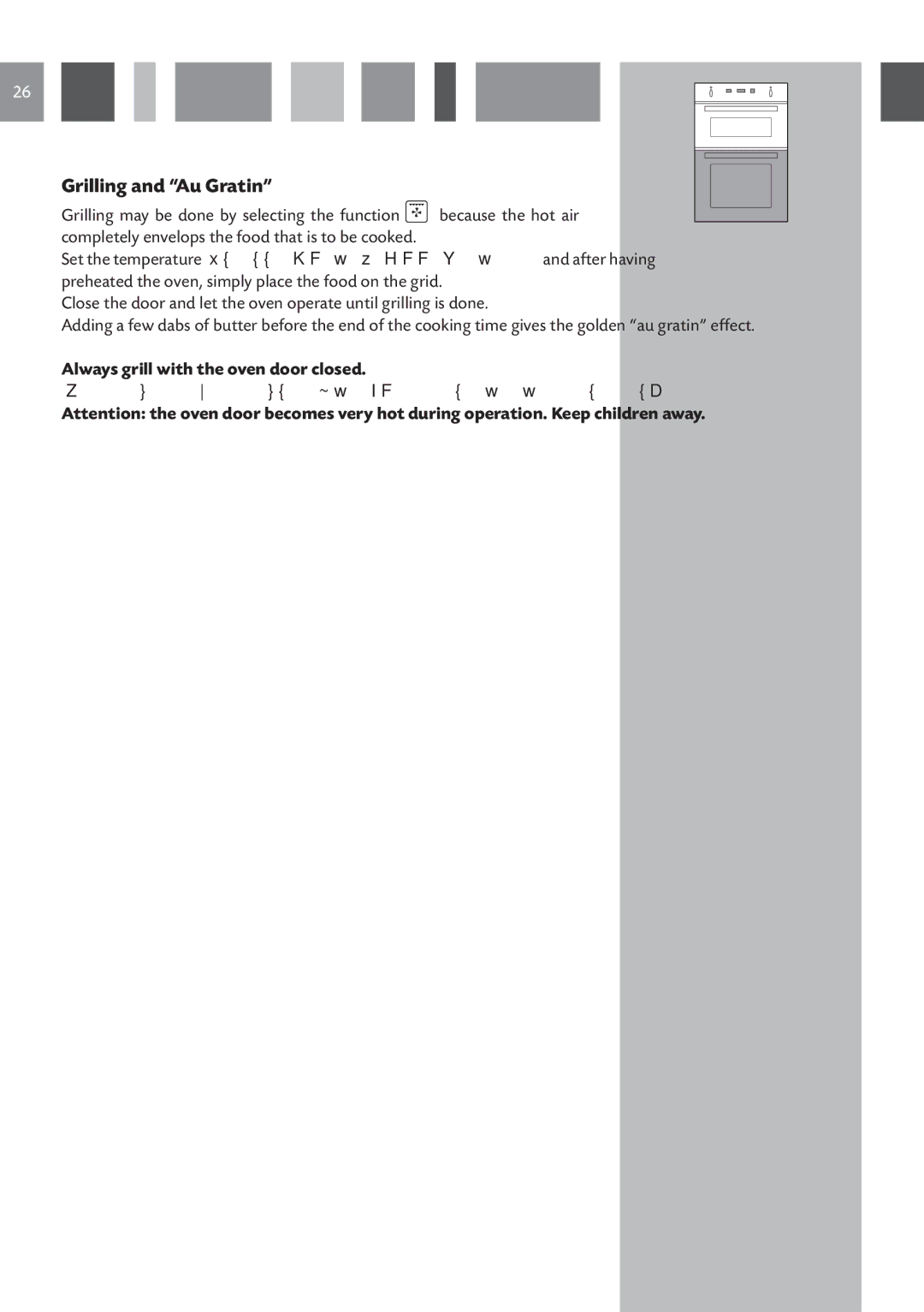 CDA 9Z6, DV 990, 9Q6 manual Grilling and Au Gratin 