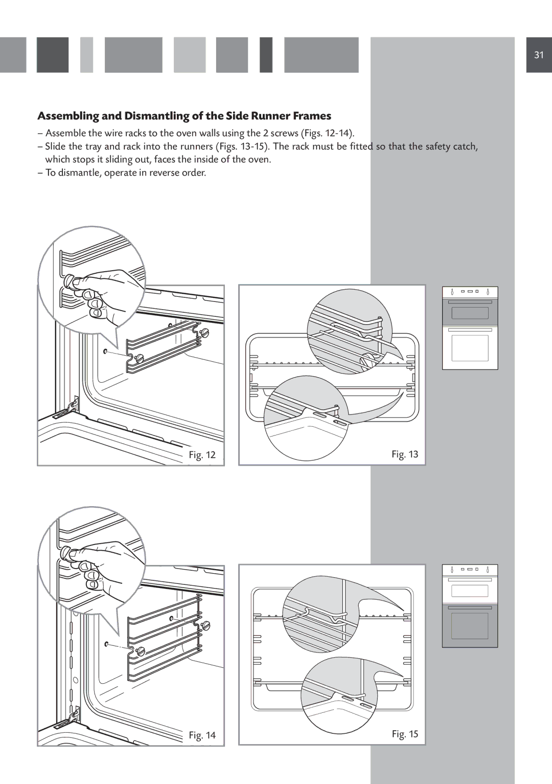 CDA 9Q6, DV 990, 9Z6 manual Assembling and Dismantling of the Side Runner Frames 