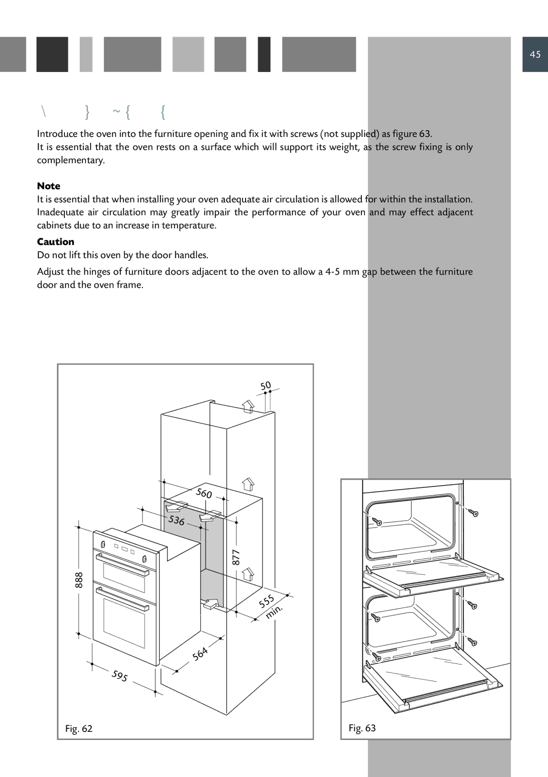 CDA DV 990, 9Q6, 9Z6 manual Fixing the oven, 595 