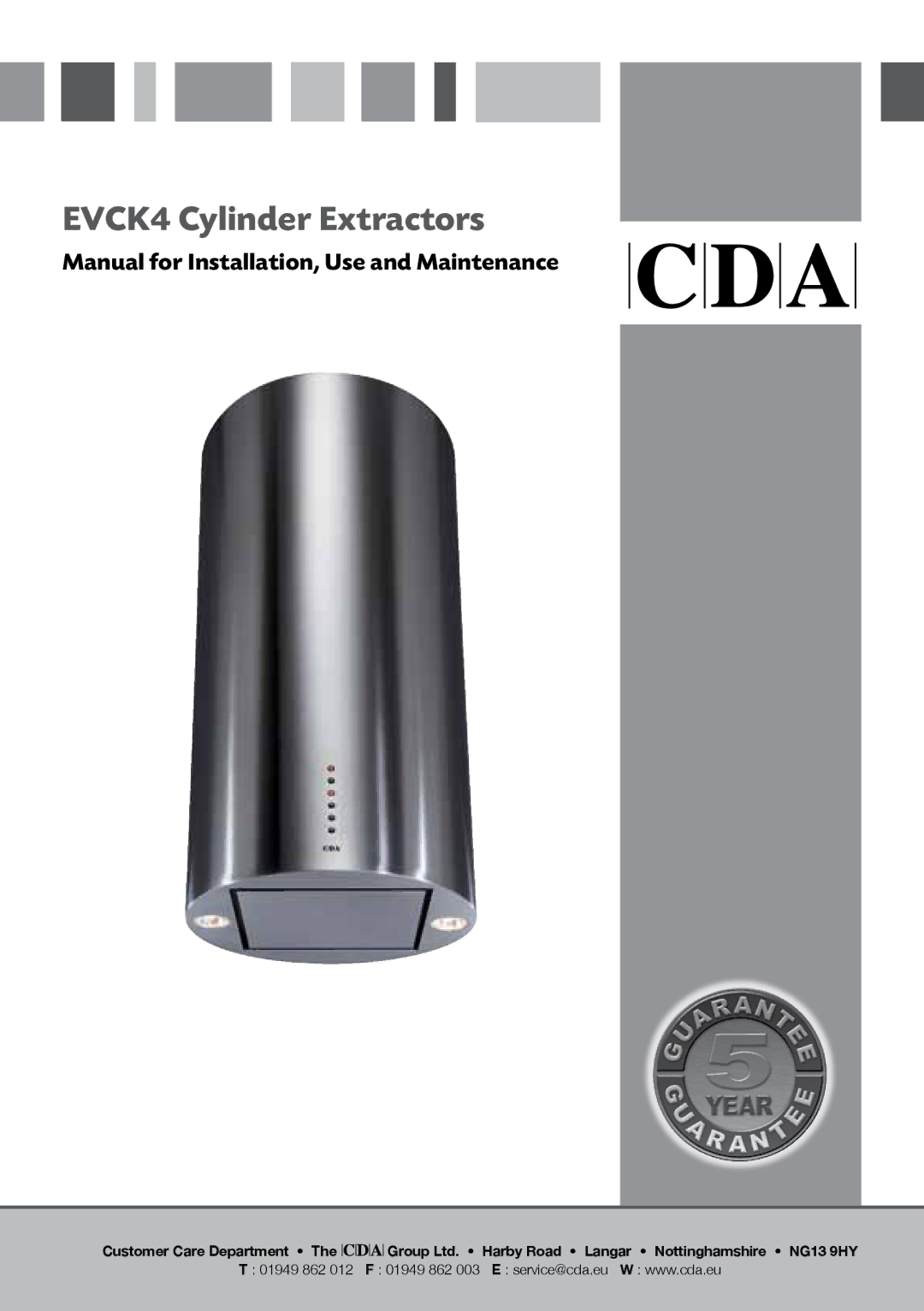 CDA manual EVCK4 Cylinder Extractors 