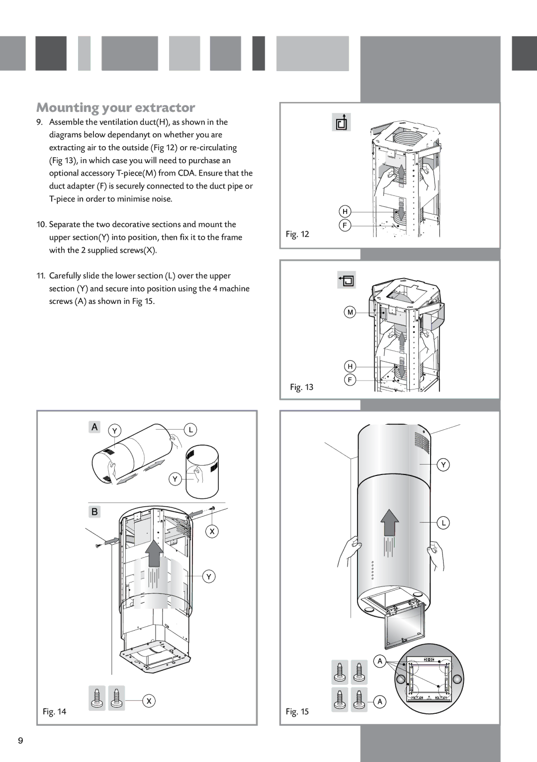 CDA EVCK4 manual Mounting your extractor 