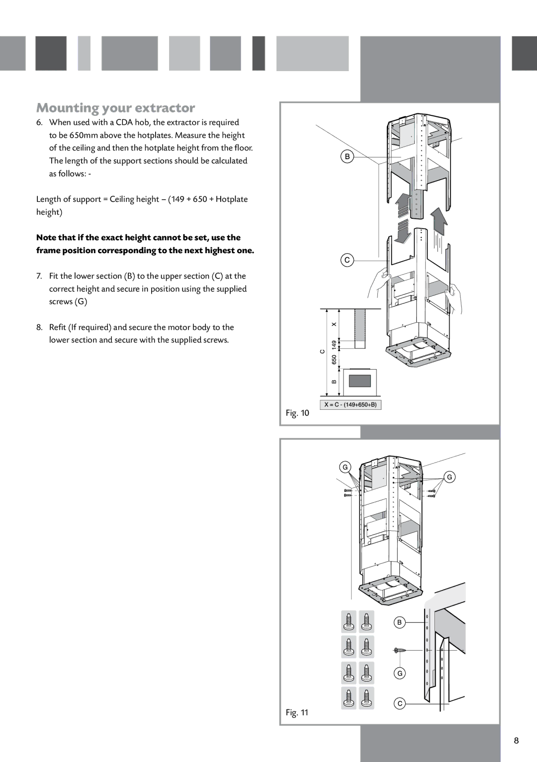 CDA EVCK4 manual Mounting your extractor 