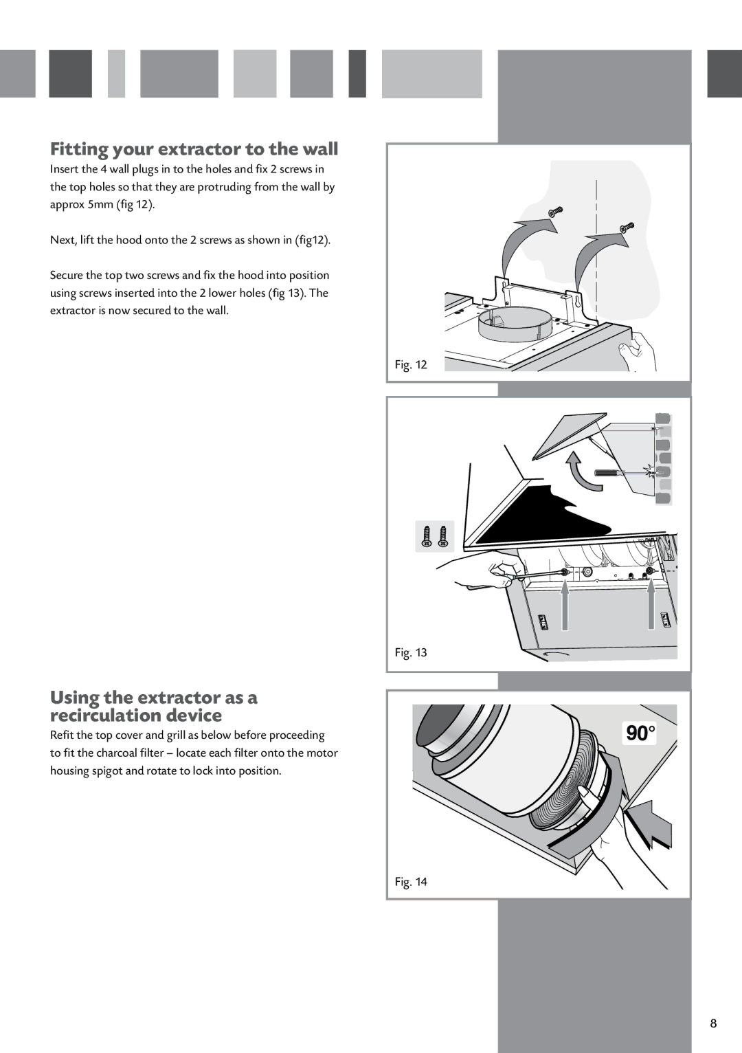 CDA EVM9 manual Using the extractor as a recirculation device 