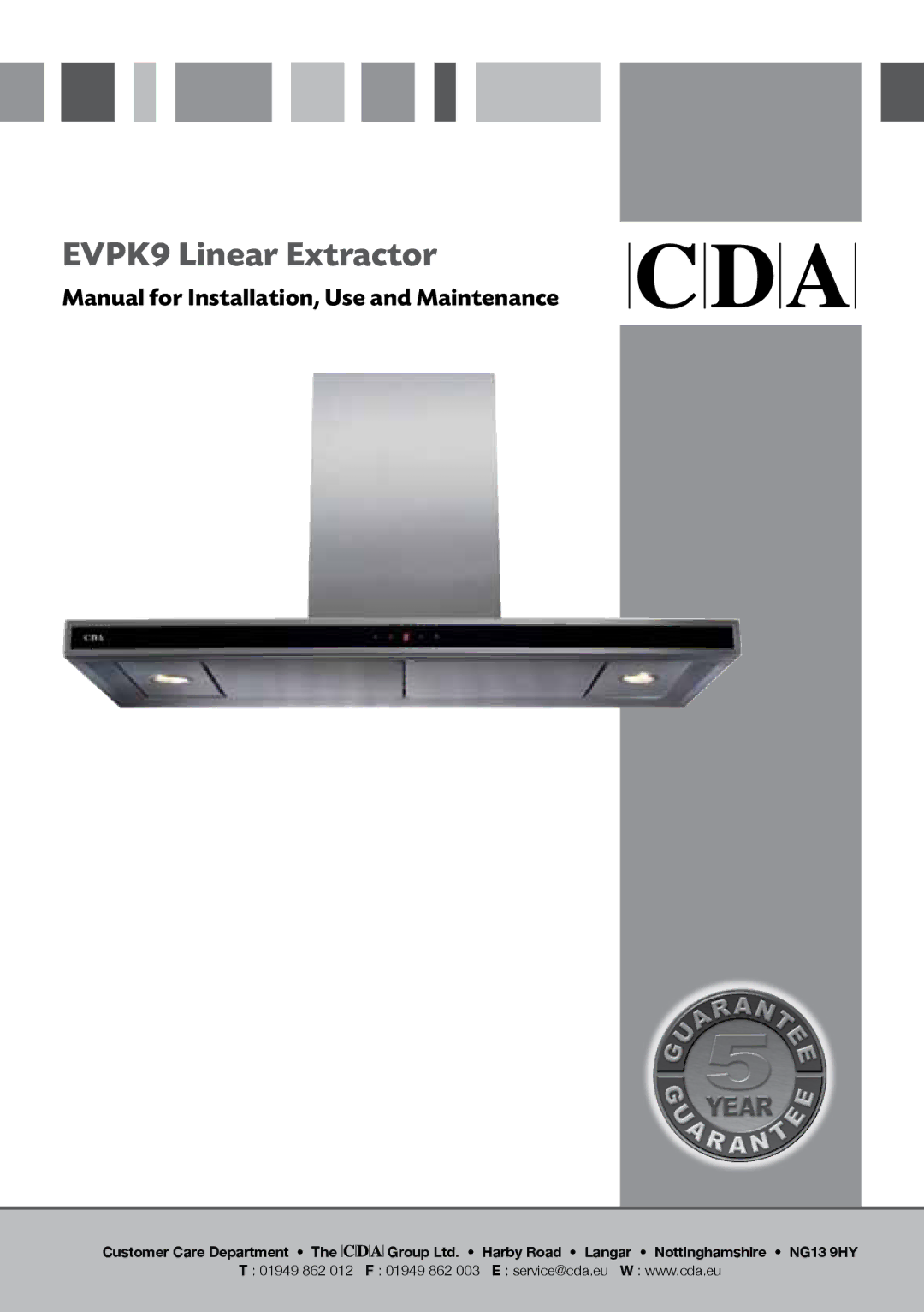 CDA manual EVPK9 Linear Extractor 