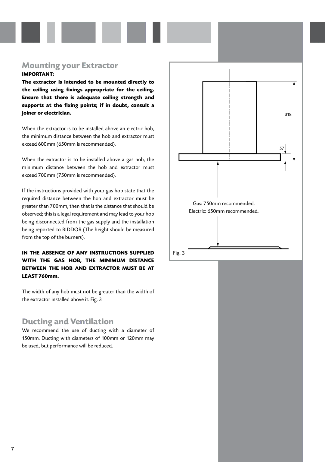 CDA EVPK9 manual Mounting your Extractor, Ducting and Ventilation 