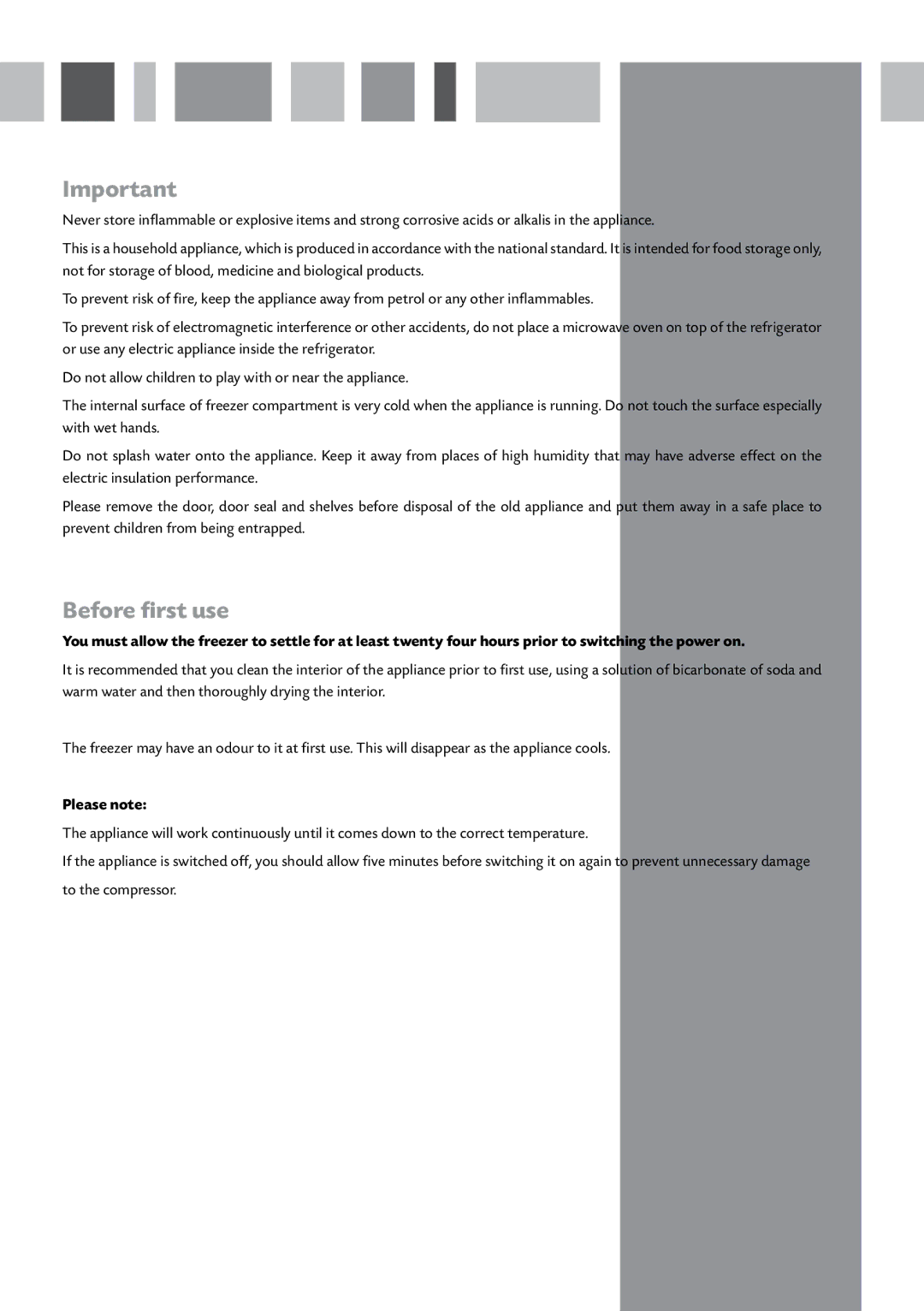 CDA FW282 manual Before first use, Please note 