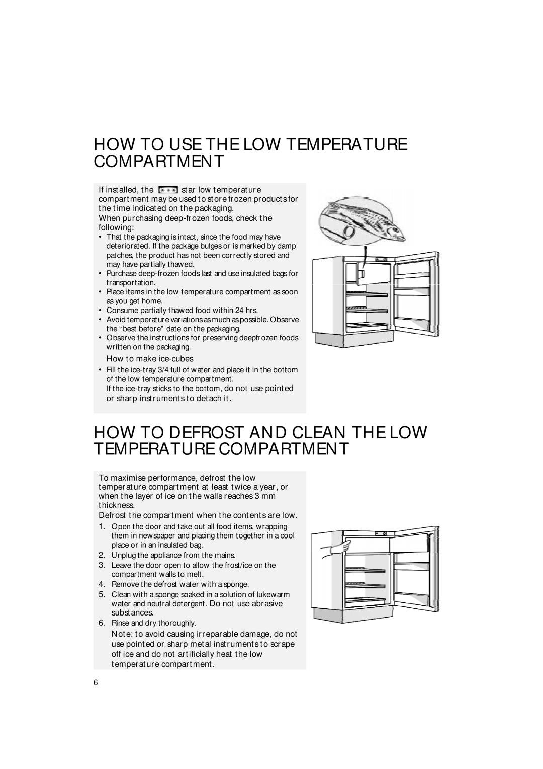 CDA FW350 manual How to make ice-cubes 